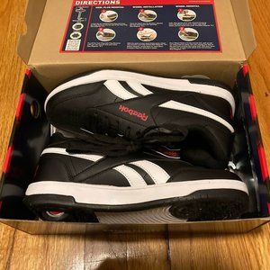 Reebok Heelys Black White Red USA size 8